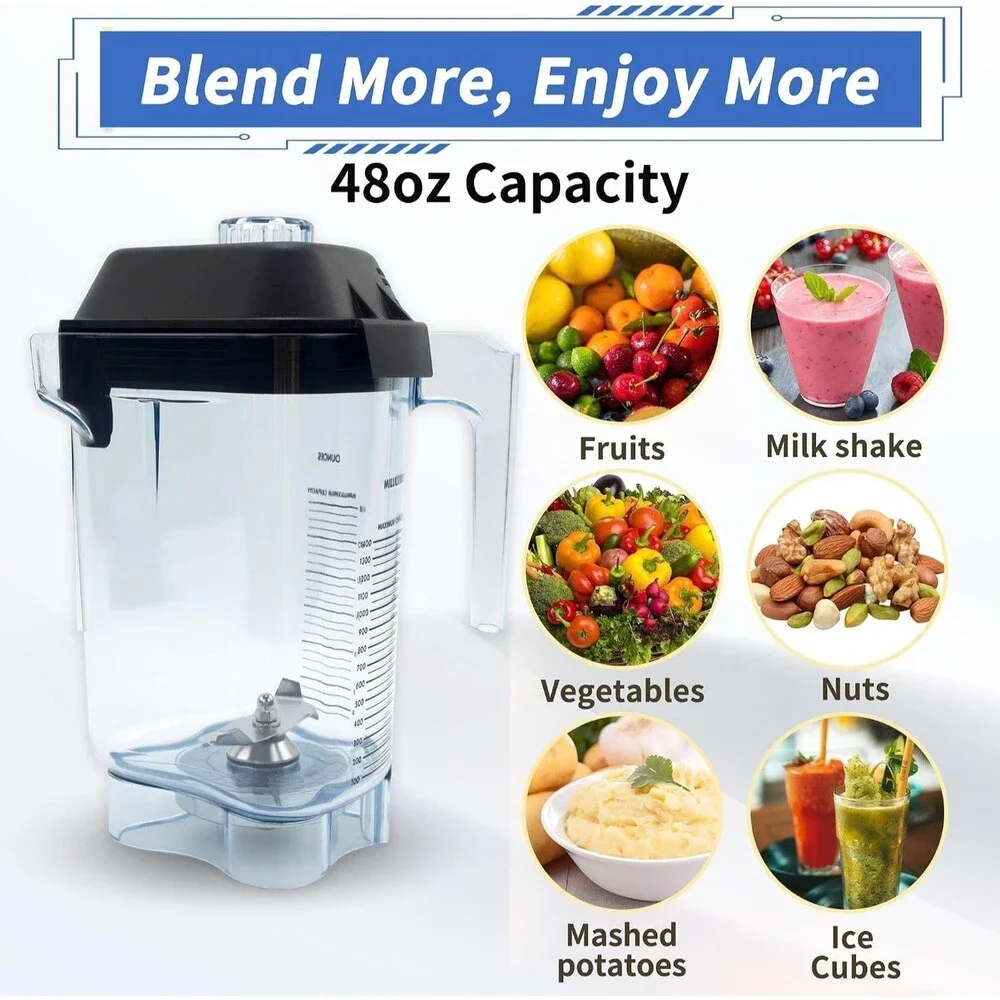 48 oz Blender Pitcher Replacement Triangle Bs Vitamix Quiet One & Advance Series